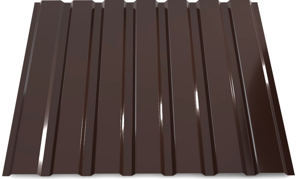 Профнастил глянцевий PSM PROFILE ПР-15А 0,3x1155x1500 мм RAL 8017 коричневий