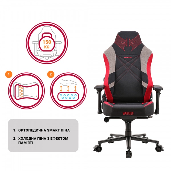 Кресло игровое FRAGON 7X Series Warrior черный/серый/красный 