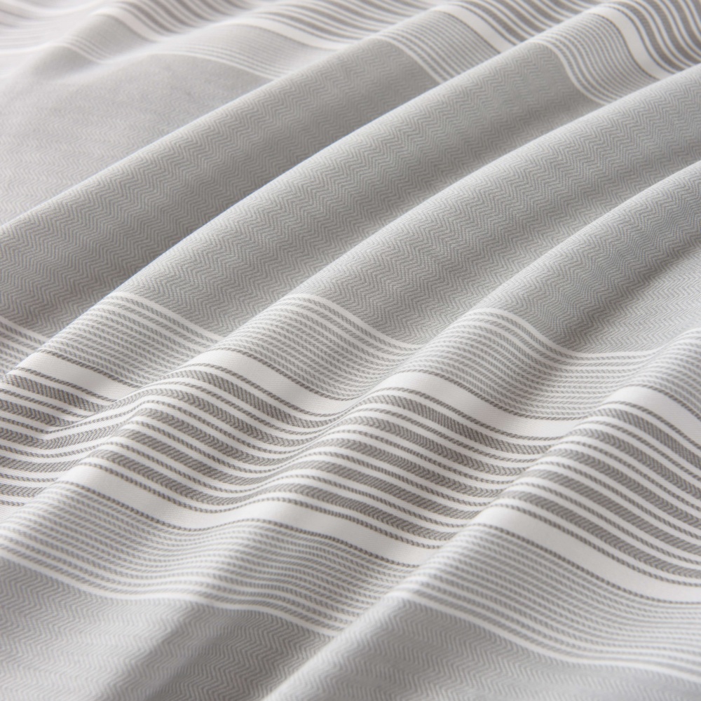 Комплект постільної білизни Conty 2 світло-сірий із білим La Nuit