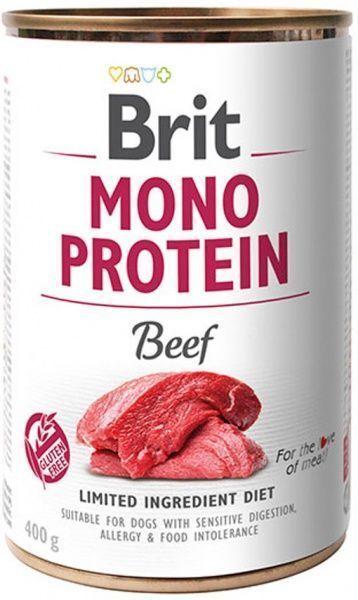 Консерва Brit Care Mono Protein з яловичиною, 400г, для собак