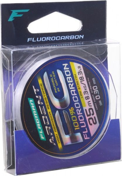 Леска Flagman Ardent Fluorocarbon 25м 0,3мм 8,3кг