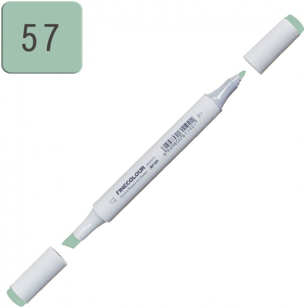 Маркер спиртовий FINECOLOUR Junior EF101-57 сріблястий зелений 