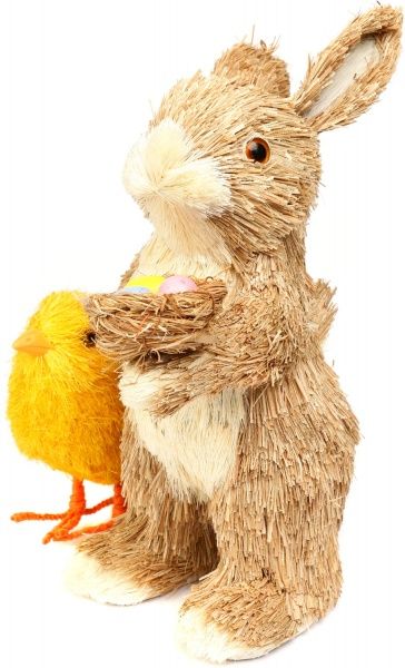 Декорация пасхальная Blooming Кролик с цыпленком LD190310-26