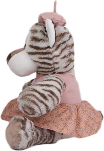 Сувенир новогодний тигрица в платье и берете 20 см 