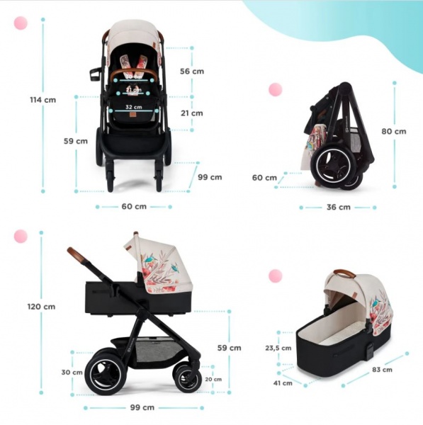 Коляска універсальна 2 в 1 Kinderkraft Everyday Bird KSEVER00BIR2000 