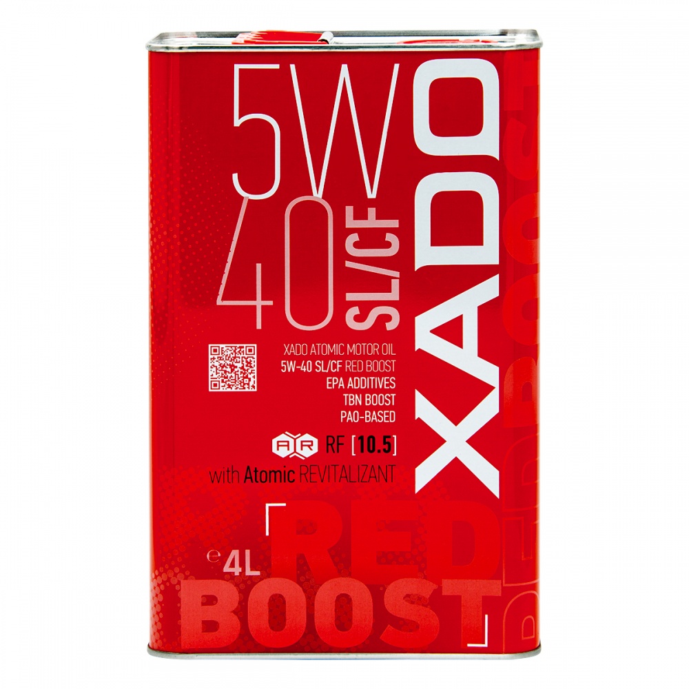 Моторна олива синтетична XADO SL/CF Red Boost 5W-40 4 л (XA 26206)