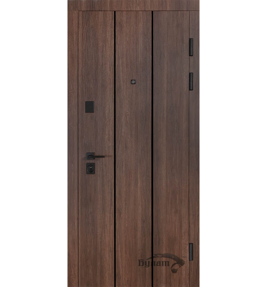 Дверь входная Булат В-85 (квадро) модель 535 дуб табак / рустик авиньон блан 2050x850 мм правая