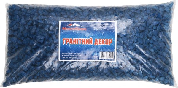 Камни декоративные NovoGran гранитная крошка синяя 10 кг