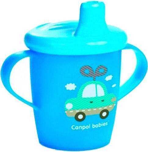Поильник Canpol Babies с твердым носиком и ручками 250 мл синий