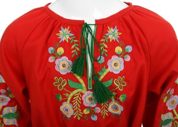 Платье Эдельвика 134 красный 91-19/00 