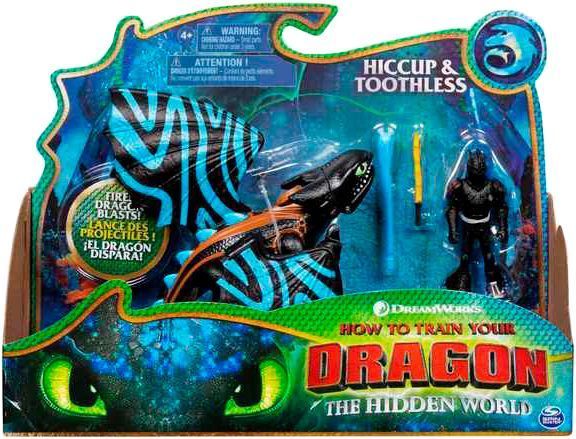 Игровой набор Spin Master «Как приручить дракона 3»: дракон Беззубик в боевом окрасе и Иккинг 