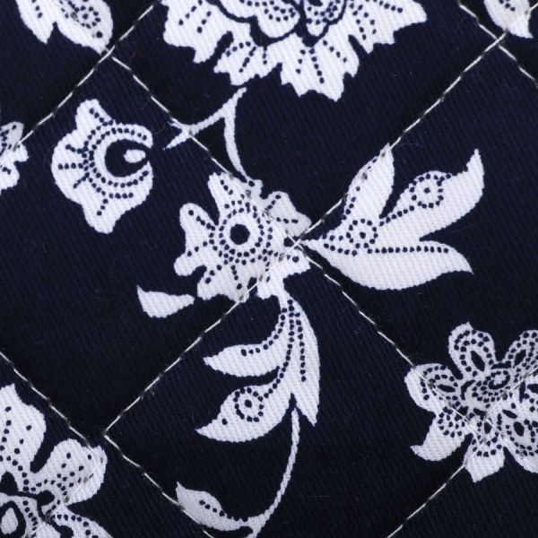 Набір кухонний Прихватка та рукавиця Квіти на синьому синьо-білий 