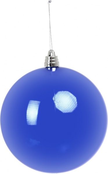 Шар пластиковый с присыпкой 20 см синий