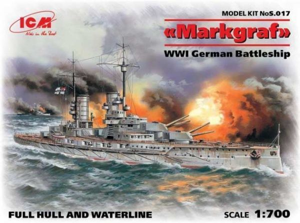 Сборная модель ICM немецкий линейный корабль IМВ Markgraf (4823044405169) 1:700