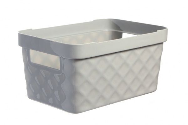 Ящик для зберігання Heidrun 7080_сірий 4,5 л Діамант 140x180x270 мм