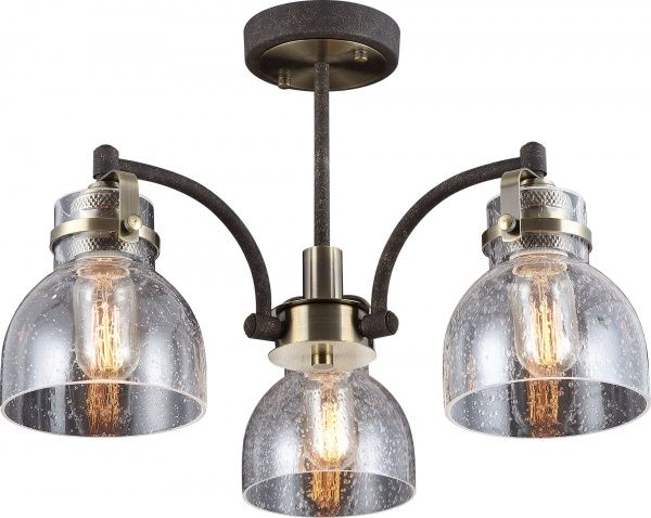 Люстра подвесная Altalusse 3x40 Вт E27 античная бронза INL-6149P-03 