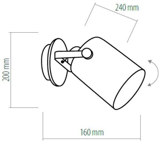 Бра TK Lighting Relax Unior 1x60 Вт E27 жовтий 1830 
