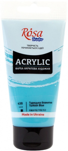 Фарба акрилова Турецька блакитна 75 мл Rosa Studio