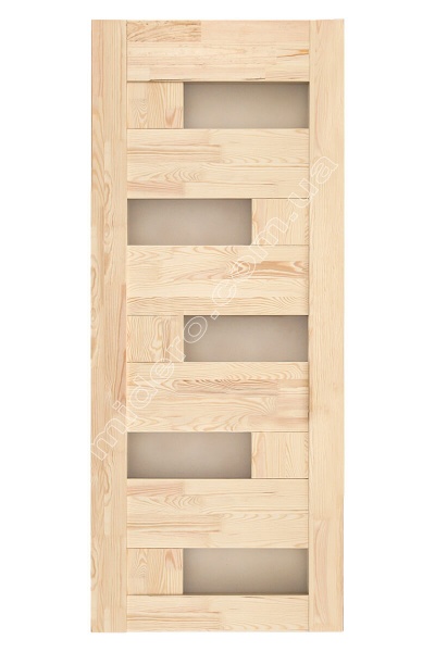 Дверное полотно Домінант-Вуд Мозаика 2-1 – полустекло 700х2000х36 ПО 700 мм под покраску 