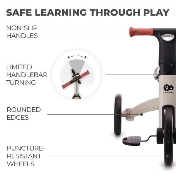 Велосипед детский Kinderkraft 3 в 1 4TRIKE Silver Grey серый KR4TRI22GRY0000 