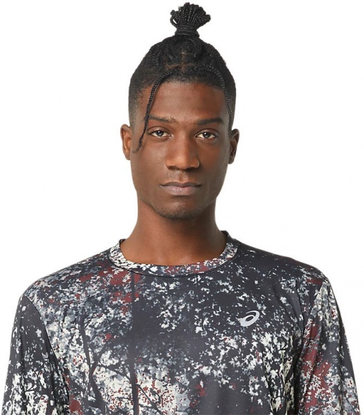 Футболка Asics ALL OVER PRINT LS TOP 2011C880-001 р.XL чорний