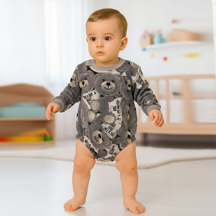 Боді-джемпер унісекс Blanka Ведмедик р.74-80 сірий 110873