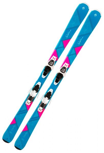 Лыжи горные с креплениями TECNOPRO Safine Candy/LT100 152 см голубой с розовым 270552 / 241294