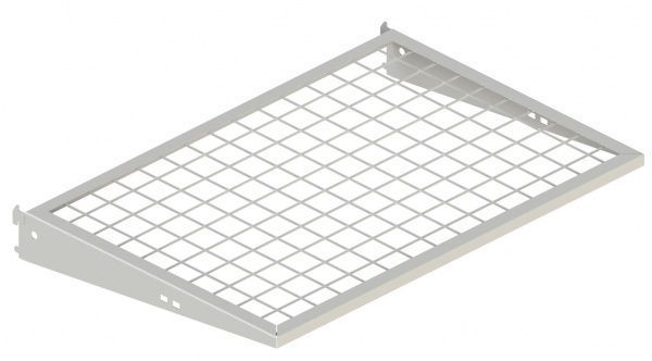 Полка для гардеробной системы Kolchuga 606х406 мм с кронштейнами усиленная White Edition белый 1 шт.