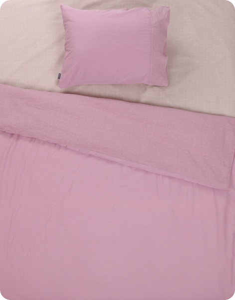 Комплект постільної білизни Pure 07 col 144 1,5 рожевий Vandyck 