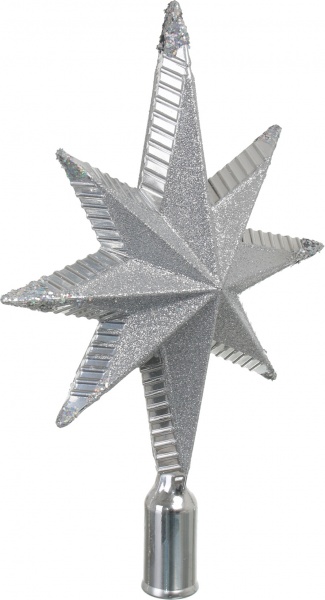 Верхушка для елки Рождественская звезда 28 см комбинированная в ассортименте 