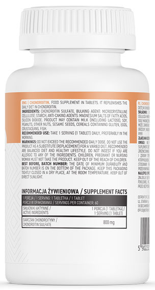 Комплекс для суставов и связок Ostrovit Chondroitin 60 шт./уп. 