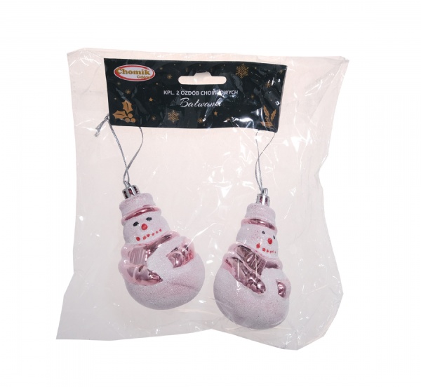 Набор новогодних украшений Снеговик BAI9243 8 см 2 шт./уп.