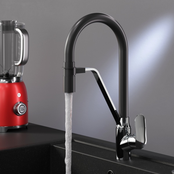 Смеситель для кухни AM.PM с каналом для питьевой воды и гибким изливом F8007802 Like