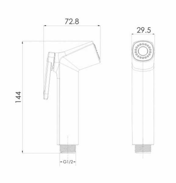 Набір для гігієнічного душу Imprese f03700101LB
