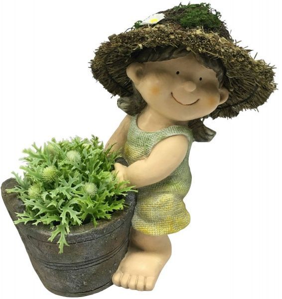 Фігурка садова Engard AW-42 Лола з кашпо 34х20х36,5 см