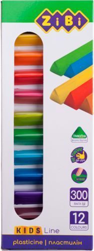 Пластилин 12 цветов 300 гр kids line ZiBi