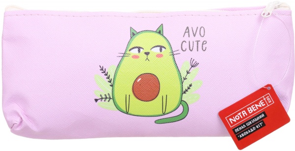 Пенал школьный Авокадо-кот Nota Bene розовый