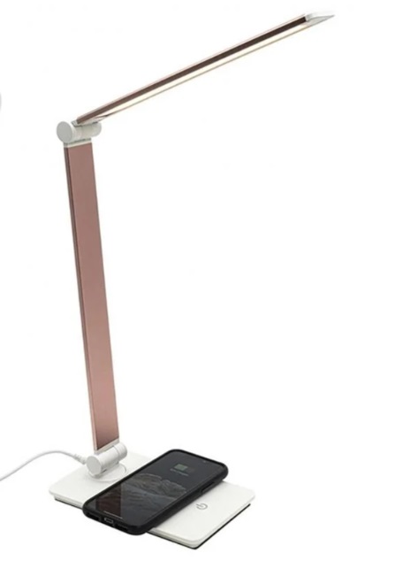 USB-лампа Berger 1x11 Вт белый с розовым 1041-TL-11 Rose Gold