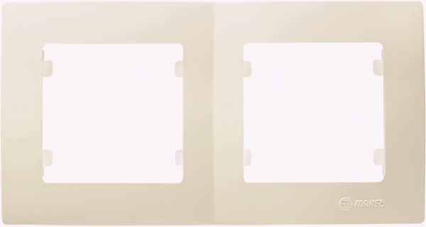Рамка двомісна Makel Lilium Natural Kare горизонтальна кремовий 32010702