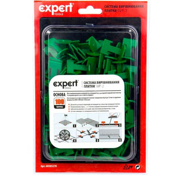 Система выравнивания плитки Expert Tools основа 6 мм 100 шт./уп