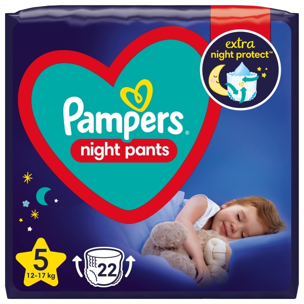 Підгузки-трусики Pampers Night Pants Розмір 5 (12-17 кг) 22 шт.