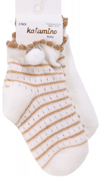 Шкарпетки для дівчаток KATAMINO K44064 KTM86200 р.12-18 молочний 