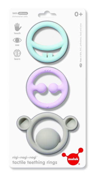 Прорезыватель Moluk Nigi+Nagi+Nogi пастельные 3 шт. (43401)