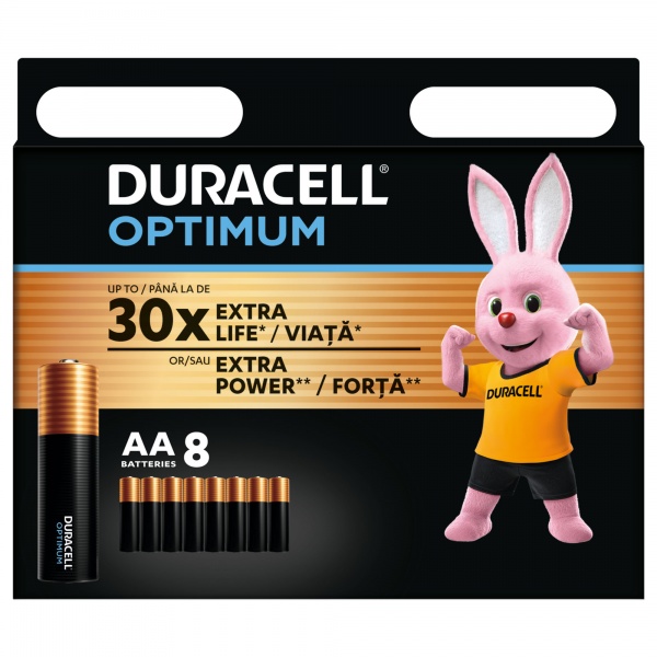 Батарейка Duracell LR06 KPD 08х10 Optimum 1/2AA 8 шт.