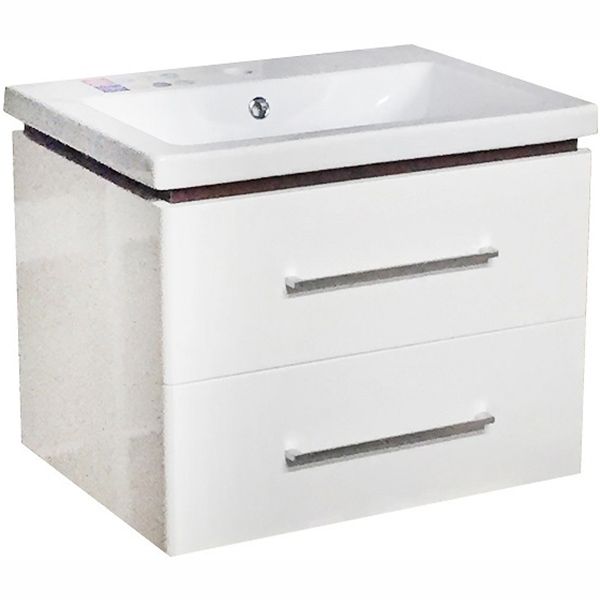 Тумба подвесная Хаст Лана с умывальником Cersanit Сити 60 белая