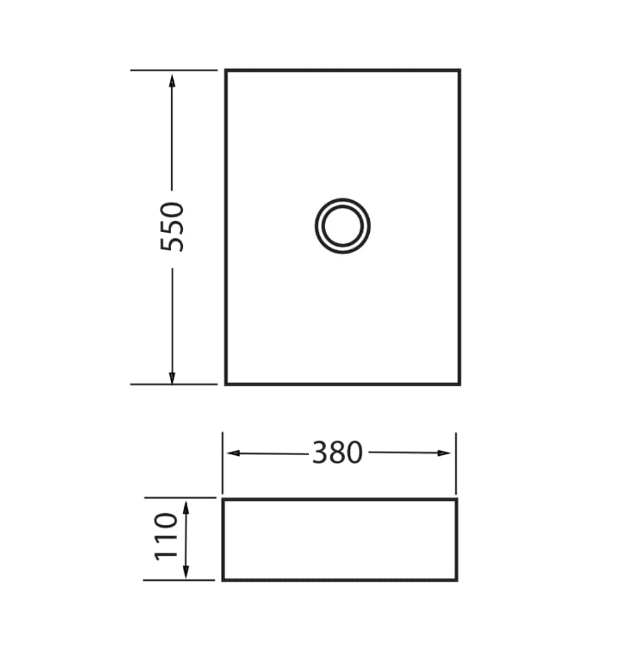 Умивальник Mixxen Njord Grey 55x38x11 см без/пр. MXSK0785ST