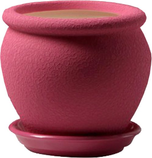 Горшок керамический Ориана-Запорожкерамика Вьетнам №3 шелк круглый 5л малиновый 