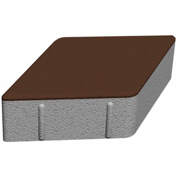 Тротуарна плитка Золотой Мандарин Ромб коричневий 150х150х60 мм