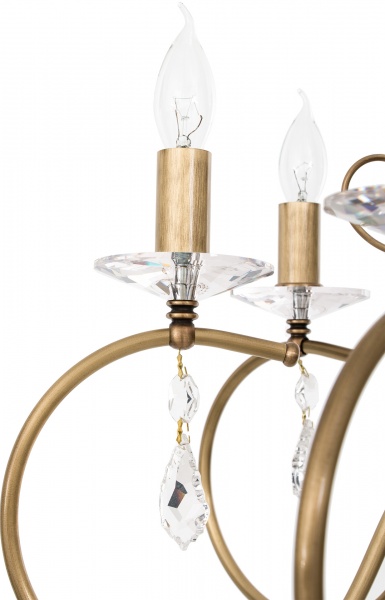 Люстра подвесная Фабрика Світла Натали 8xE14 латунь НСБ 26-8х60-581 