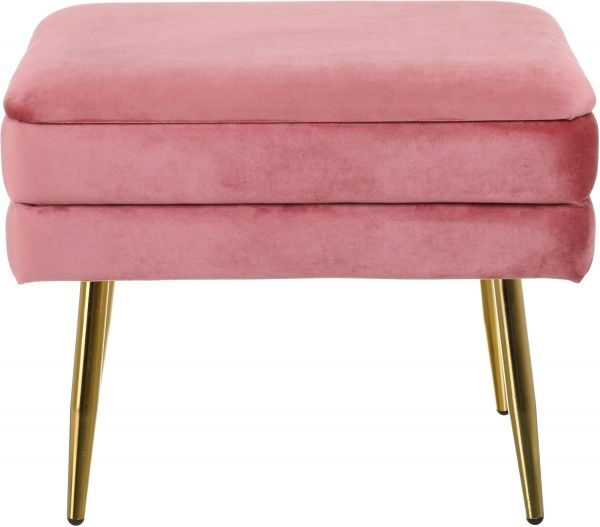 Скриня-пуф Yves 50х34,5х42см роуз голд 
